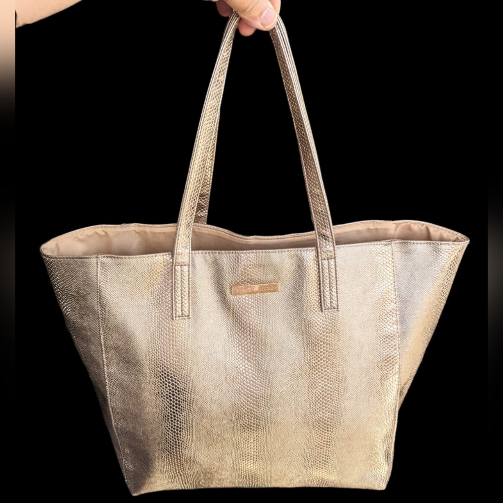 Vince Camuto Rose Gold Animal Print Tote Bag Shimmer